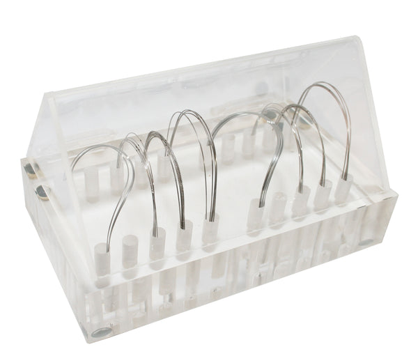 J&J Ortho Arch Wire Box Holder / Organizer With Hinged Cover - For Orthodontic Supplies