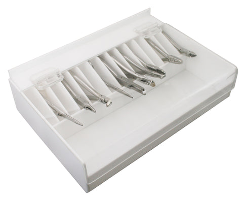 Dental Instrument Plier Organizer, Upright Plier Rack with Cover, White or  Clear